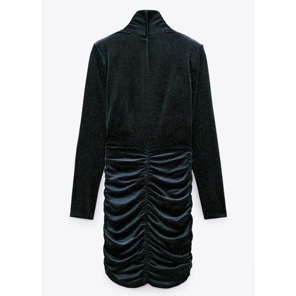 ZARA SPARKLY VELVET DRESS NWOT - Picture 14 of 16